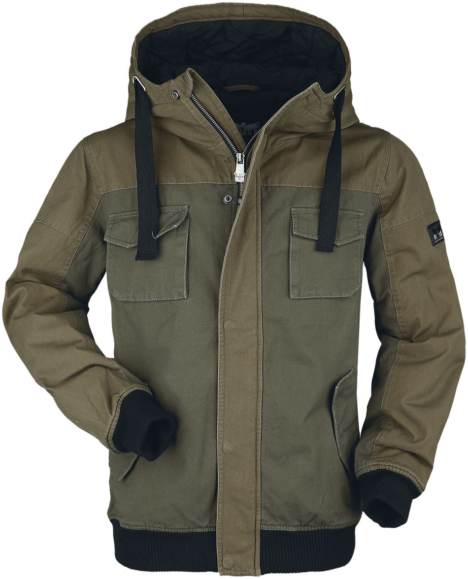 Veste d'hiver  de Black Premium by EMP - Veste D'Hiver Olive Avec Poches - S à 5XL - pour Homme - olive - Black Premium by EMP