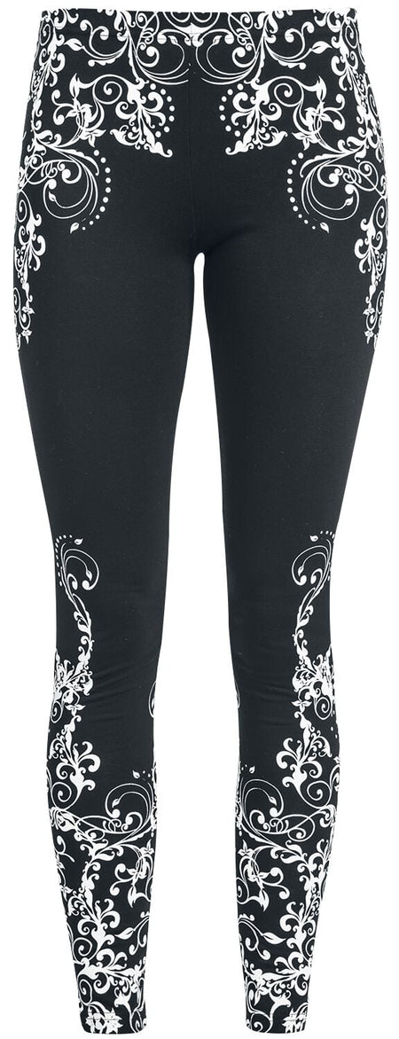 Legging  de Black Premium by EMP - Leggings Noir Avec Imprimé Détaillé - S à XXL - pour Femme - noir - Black Premium by EMP
