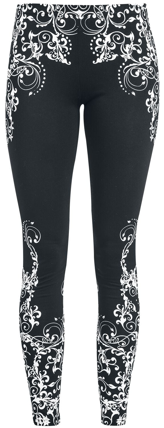 Legging  de Black Premium by EMP - Leggings Noir Avec Imprimé Détaillé - S à 5XL - pour Femme - noir - Black Premium by EMP