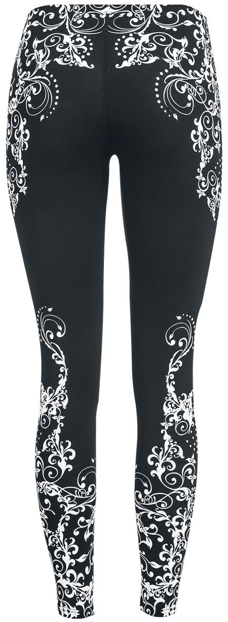 Legging  de Black Premium by EMP - Leggings Noir Avec Imprimé Détaillé - S à XXL - pour Femme - noir - Black Premium by EMP - View 2