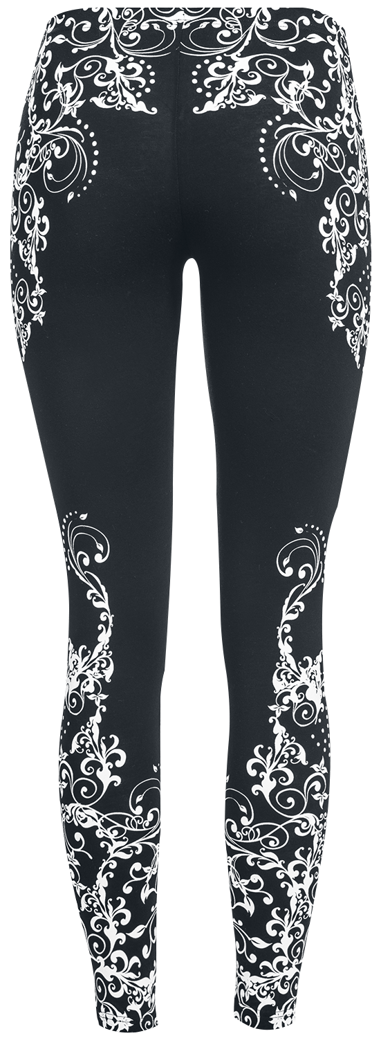 Legging  de Black Premium by EMP - Leggings Noir Avec Imprimé Détaillé - S à 5XL - pour Femme - noir - Black Premium by EMP - View 2