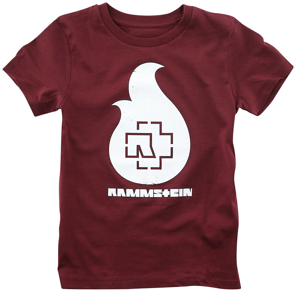 T-shirt  de Rammstein - Kids - Flamme - 110/116 à 134/146 - pour filles & garçonse - bordeaux - Rammstein