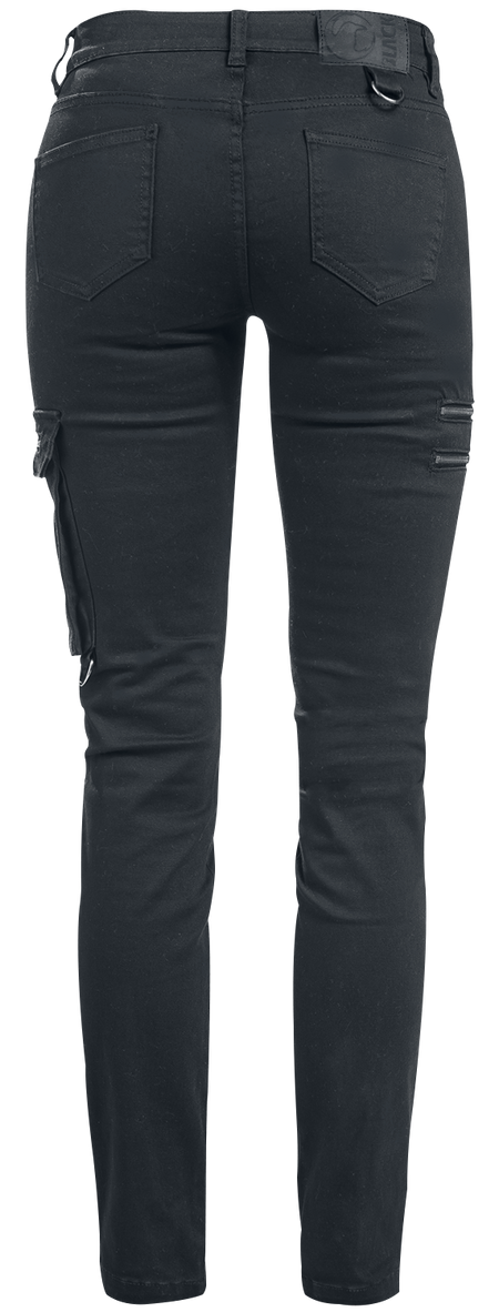 Jean  de Black Premium by EMP - Skarlett - Jean Noir Ourlet Variable - W26L32 à W34L34 - pour Femme - noir - Black Premium by EMP - View 2