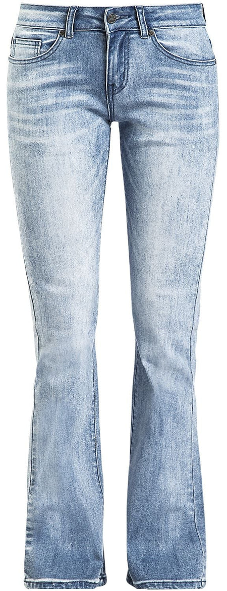 Jean  de Black Premium by EMP - Grace - Jean Bleu Clair Délavé & Retroussé - W26L32 à W34L34 - pour Femme - bleu clair - Black Premium by EMP