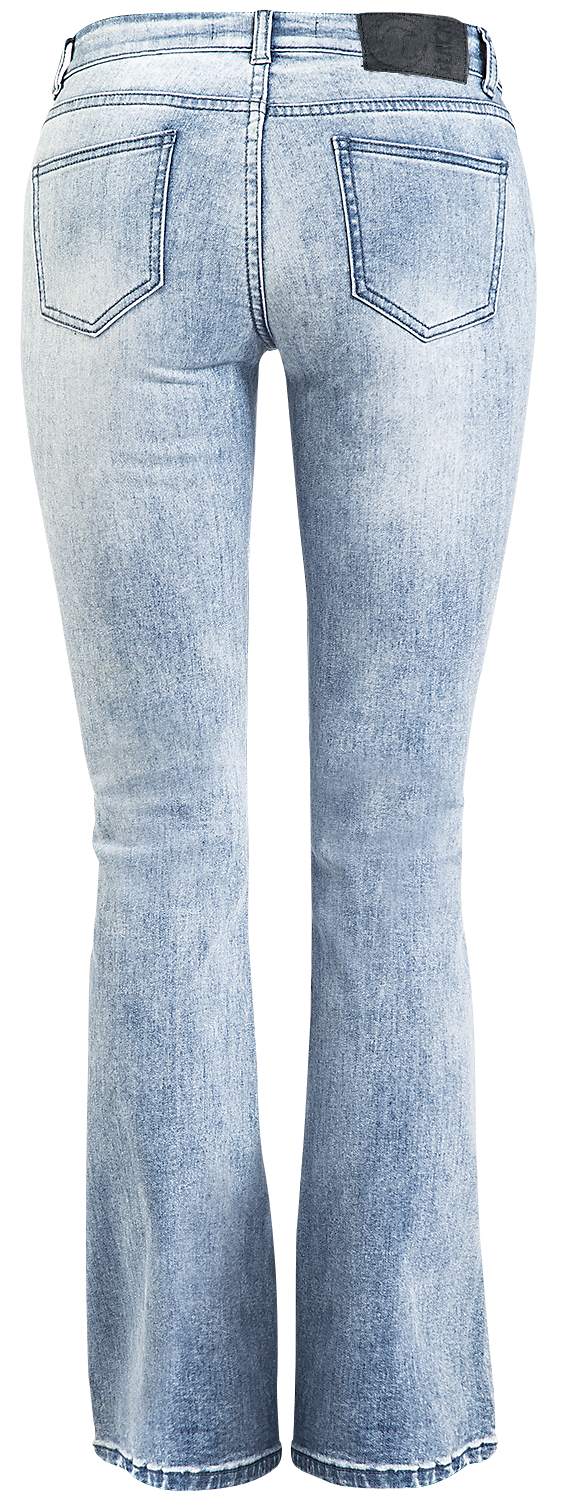 Jean  de Black Premium by EMP - Grace - Jean Bleu Clair Délavé & Retroussé - W26L32 à W34L34 - pour Femme - bleu clair - Black Premium by EMP - View 2