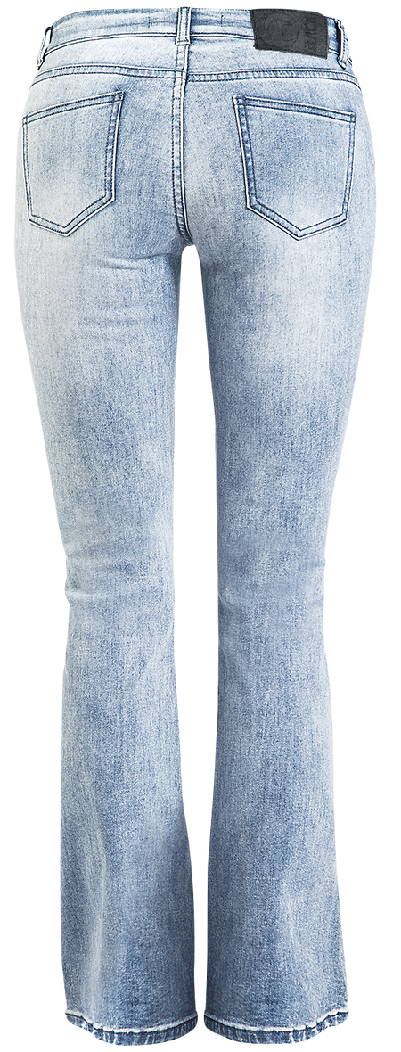 Jean  de Black Premium by EMP - Grace - Jean Bleu Clair Délavé & Retroussé - W26L32 à W34L34 - pour Femme - bleu clair - Black Premium by EMP - View 2