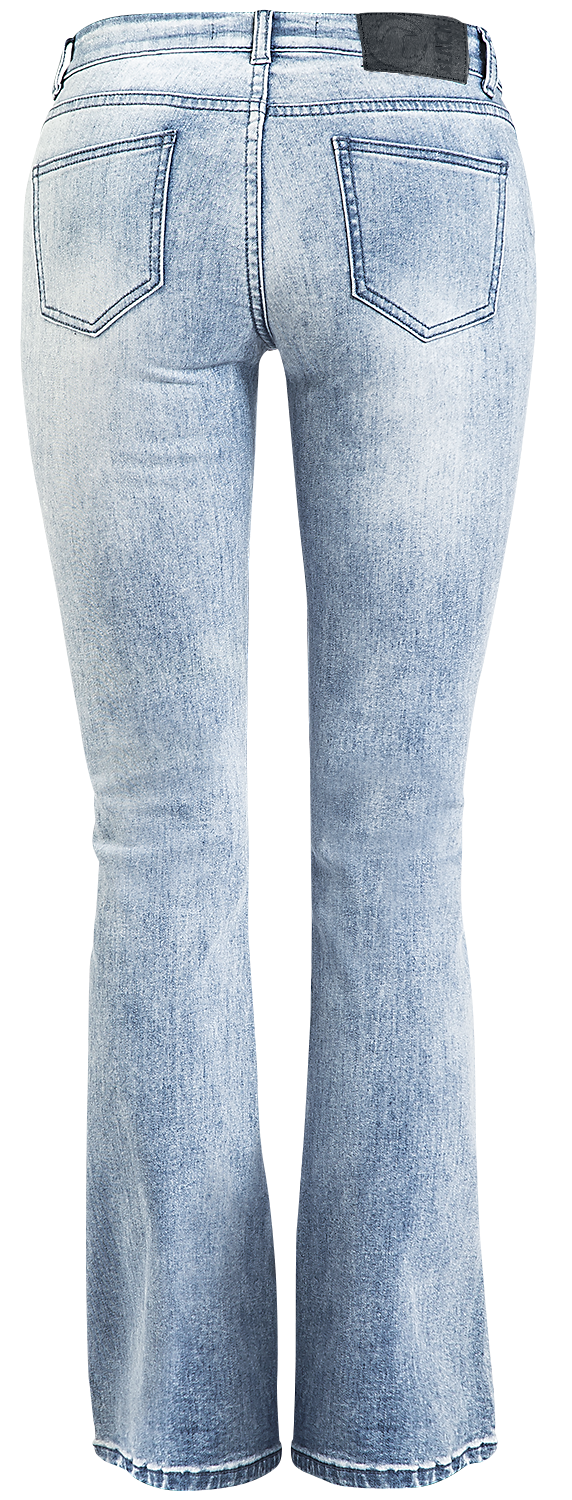 Jean  de Black Premium by EMP - Grace - Jean Bleu Clair Délavé & Retroussé - W26L32 à W34L34 - pour Femme - bleu clair - Black Premium by EMP - View 2