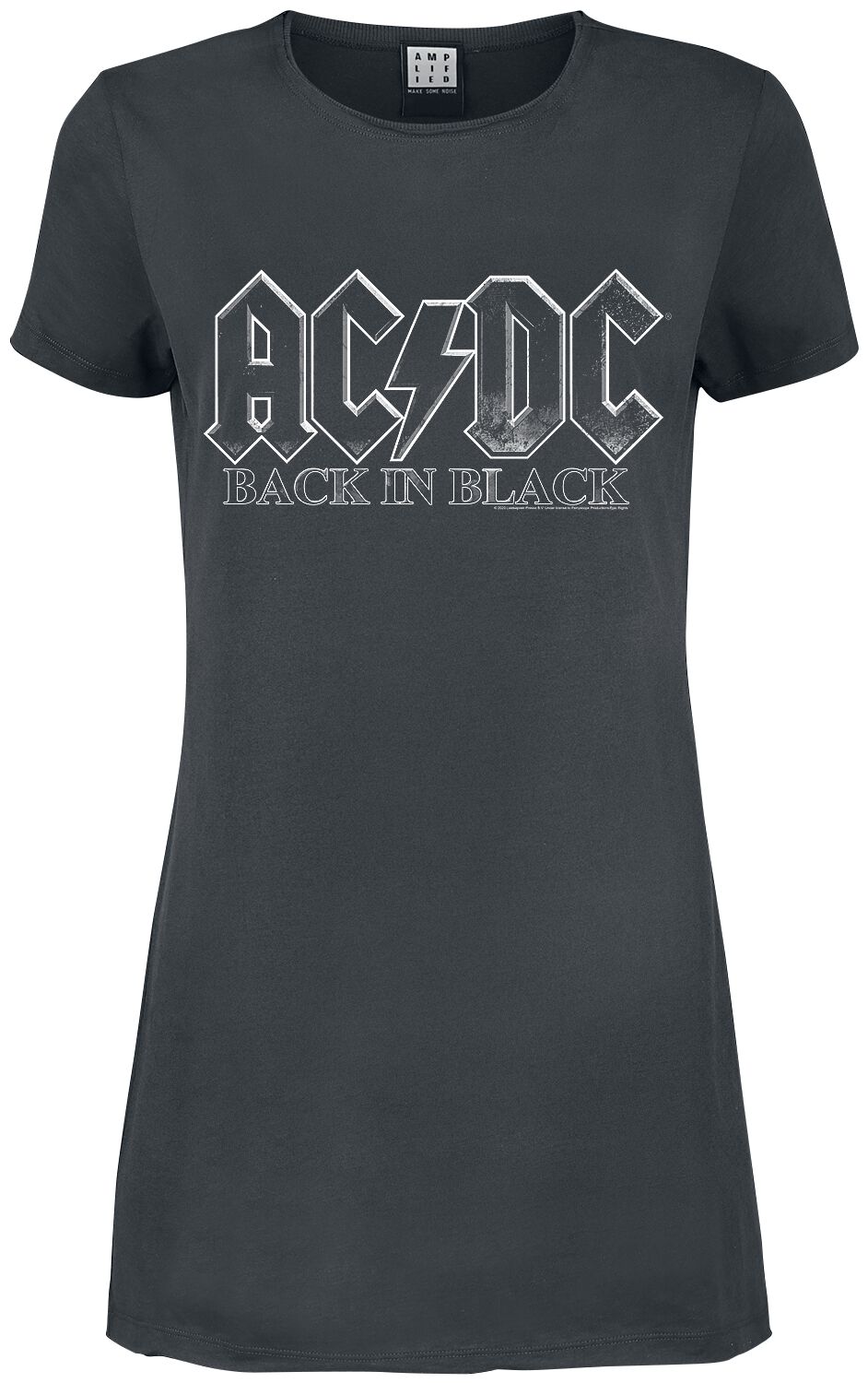 Robe courte  de AC/DC - Amplified Collection - Back In Black - S à XL - pour Femme - anthracite - AC/DC