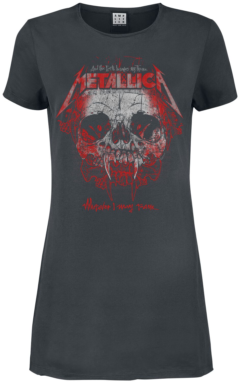 Robe courte  de Metallica - Amplified Collection - Wherever I May Roam - S à XXL - pour Femme - anthracite - metallica