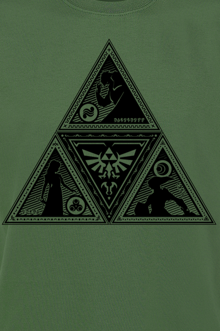 T-Shirt Manches courtes Gaming de The Legend Of Zelda - Triforce - S à XL - pour Homme - vert foncé - The Legend Of Zelda - View 2