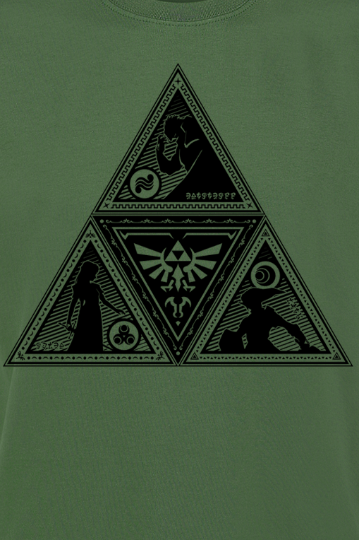 T-Shirt Manches courtes Gaming de The Legend Of Zelda - Triforce - S à XL - pour Homme - vert foncé - The Legend Of Zelda - View 2