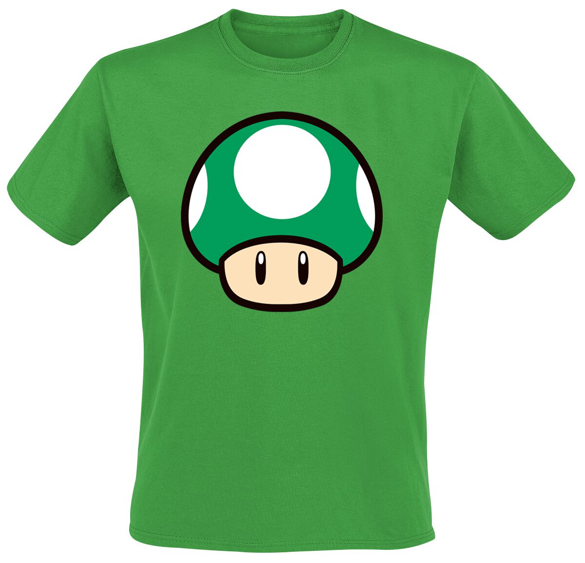 T-Shirt Manches courtes Gaming de Super Mario - Champignon - S à XXL - pour Homme - vert - Super Mario