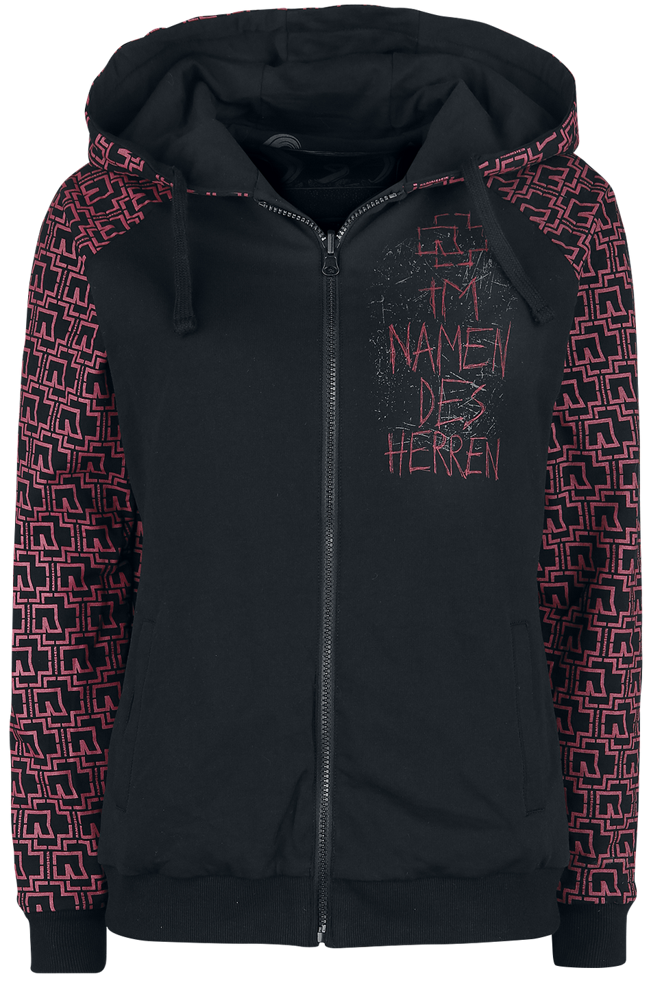 Sweat-shirt zippé à capuche  de Rammstein - S à 5XL - pour Femme - noir/rouge - Rammstein - View 2