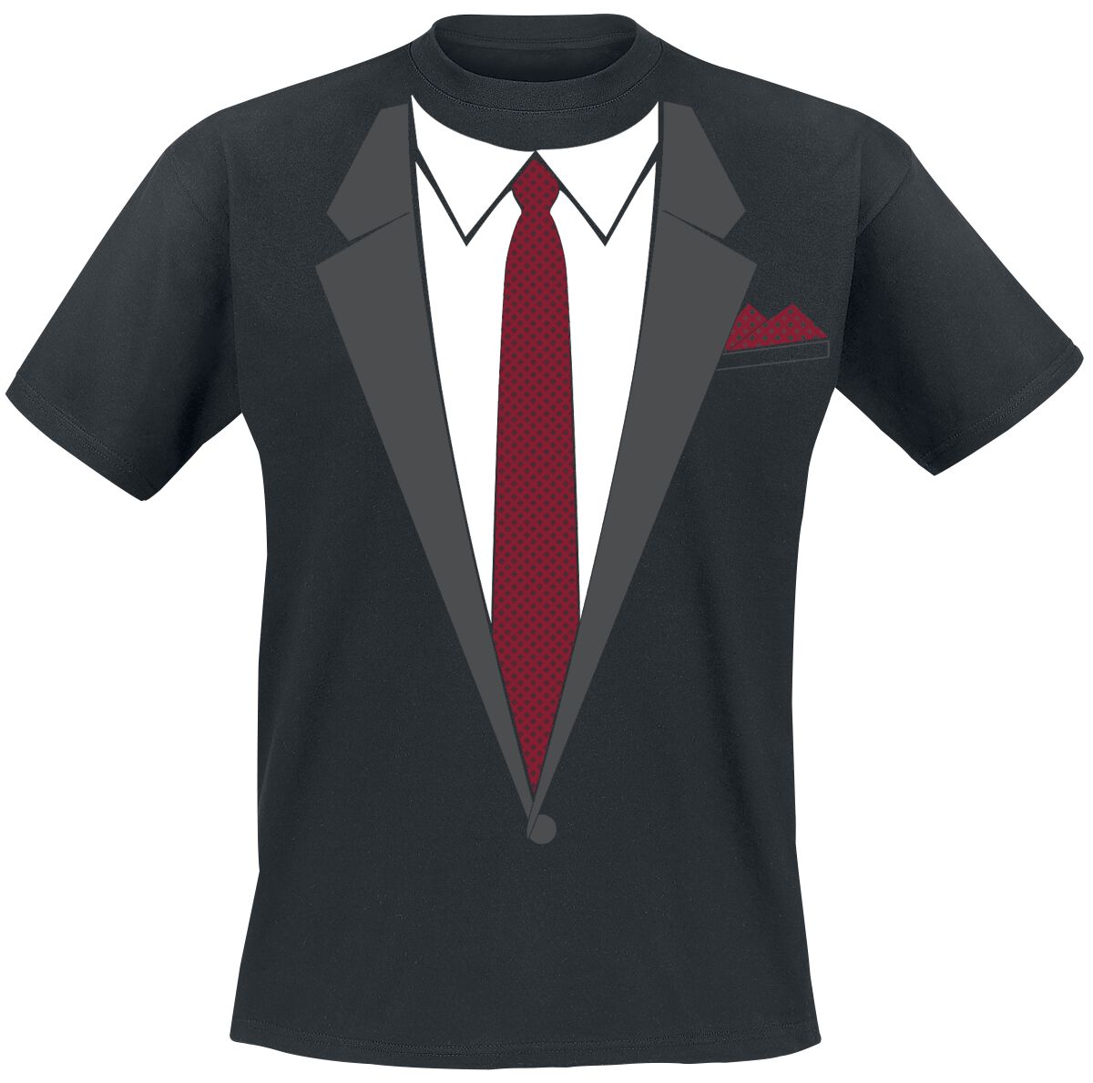 T-Shirt Manches courtes Fun de Alkohol & Party - Sakko mit Krawatte - M à 3XL - pour Homme - noir - Alkohol & Party