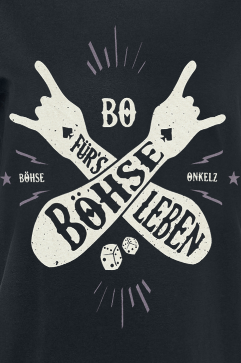 T-Shirt Manches courtes  de Böhse Onkelz - Böhse für's Leben - Salute - S à XL - pour Femme - noir - Böhse Onkelz - View 2