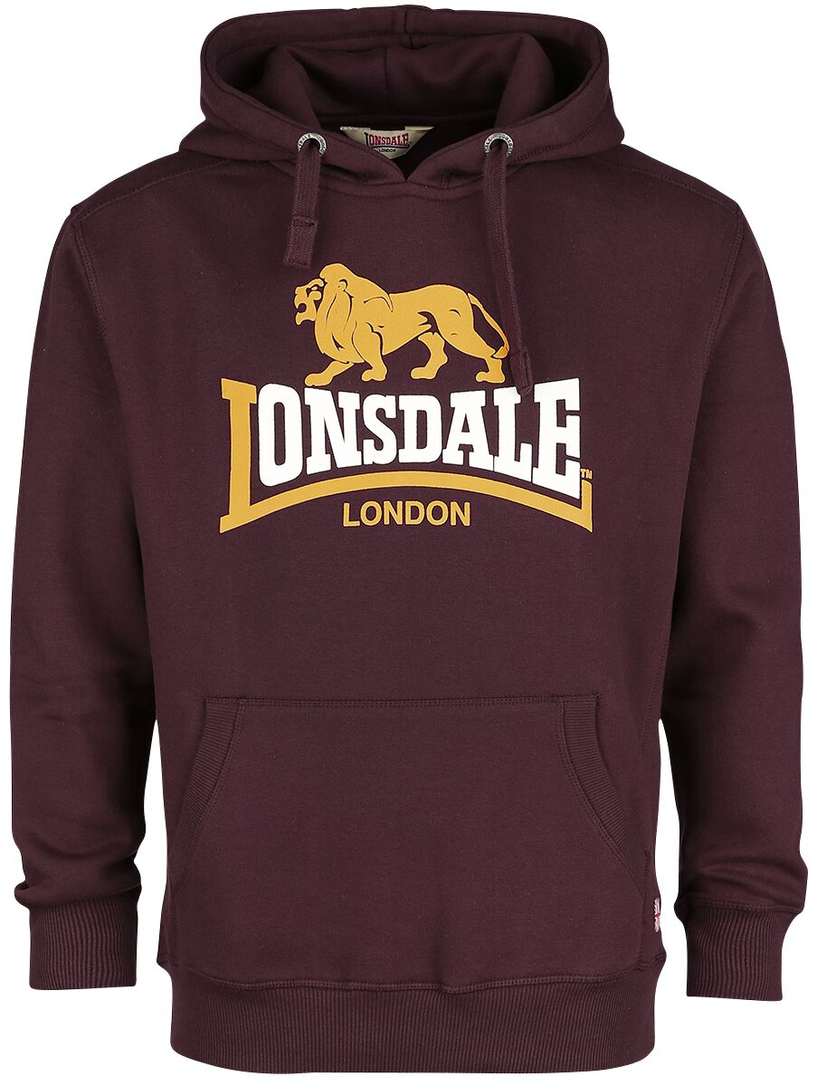 Sweat-shirt à capuche  de Lonsdale London - Thurning - S à XXL - pour Homme - bordeaux - Lonsdale London