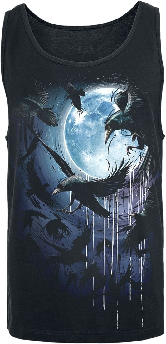 Débardeur Gothic de Spiral - Crow Moon - S à 5XL - pour Homme - noir - Spiral