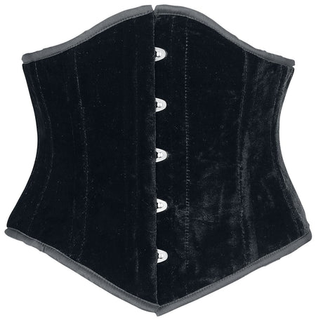 Ceinture Corset Gothic de Burleska - Serre-Taille Sexy Waspie - S à XXL - pour Femme - noir - Burleska