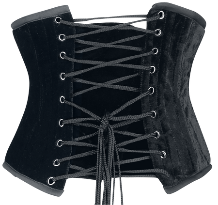 Ceinture Corset Gothic de Burleska - Serre-Taille Sexy Waspie - S à XXL - pour Femme - noir - Burleska - View 2