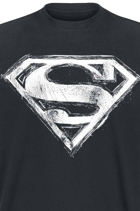 T-Shirt Manches courtes  de Superman - Logo Tâché - S à 5XL - pour Homme - noir - Superman - View 2
