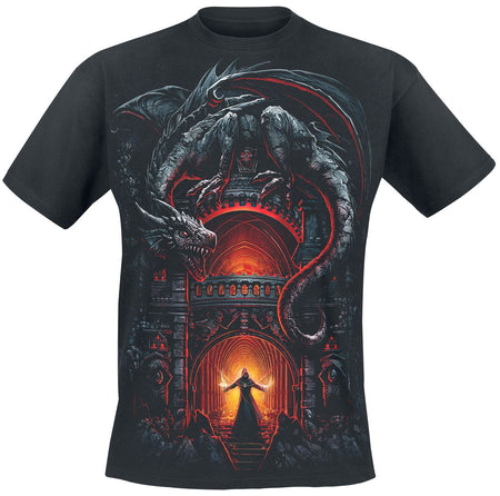 T-Shirt Manches courtes Gothic de Spiral - Dragon's Lair - S à 4XL - pour Homme - noir - Spiral