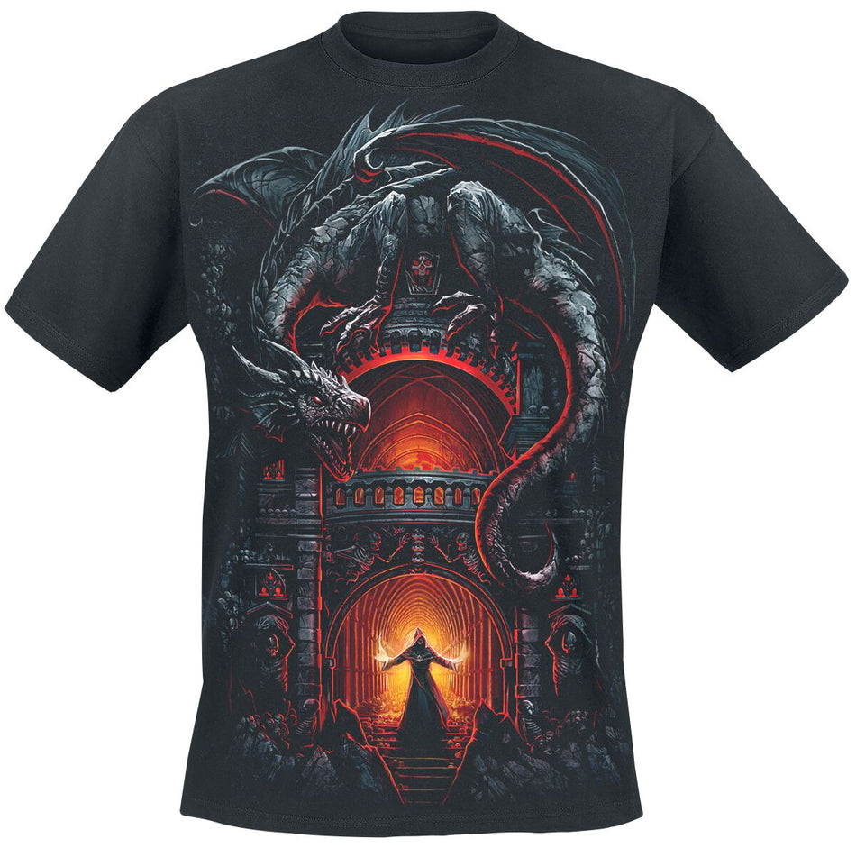 T-Shirt Manches courtes Gothic de Spiral - Dragon's Lair - S à 4XL - pour Homme - noir - Spiral