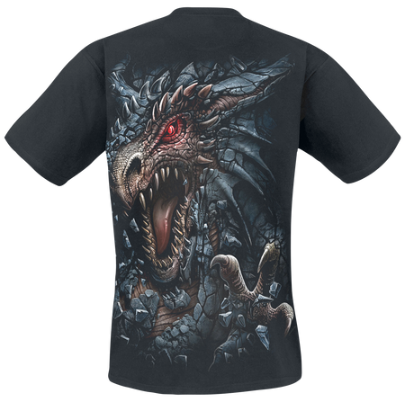 T-Shirt Manches courtes Gothic de Spiral - Dragon's Lair - S à 4XL - pour Homme - noir - Spiral - View 2
