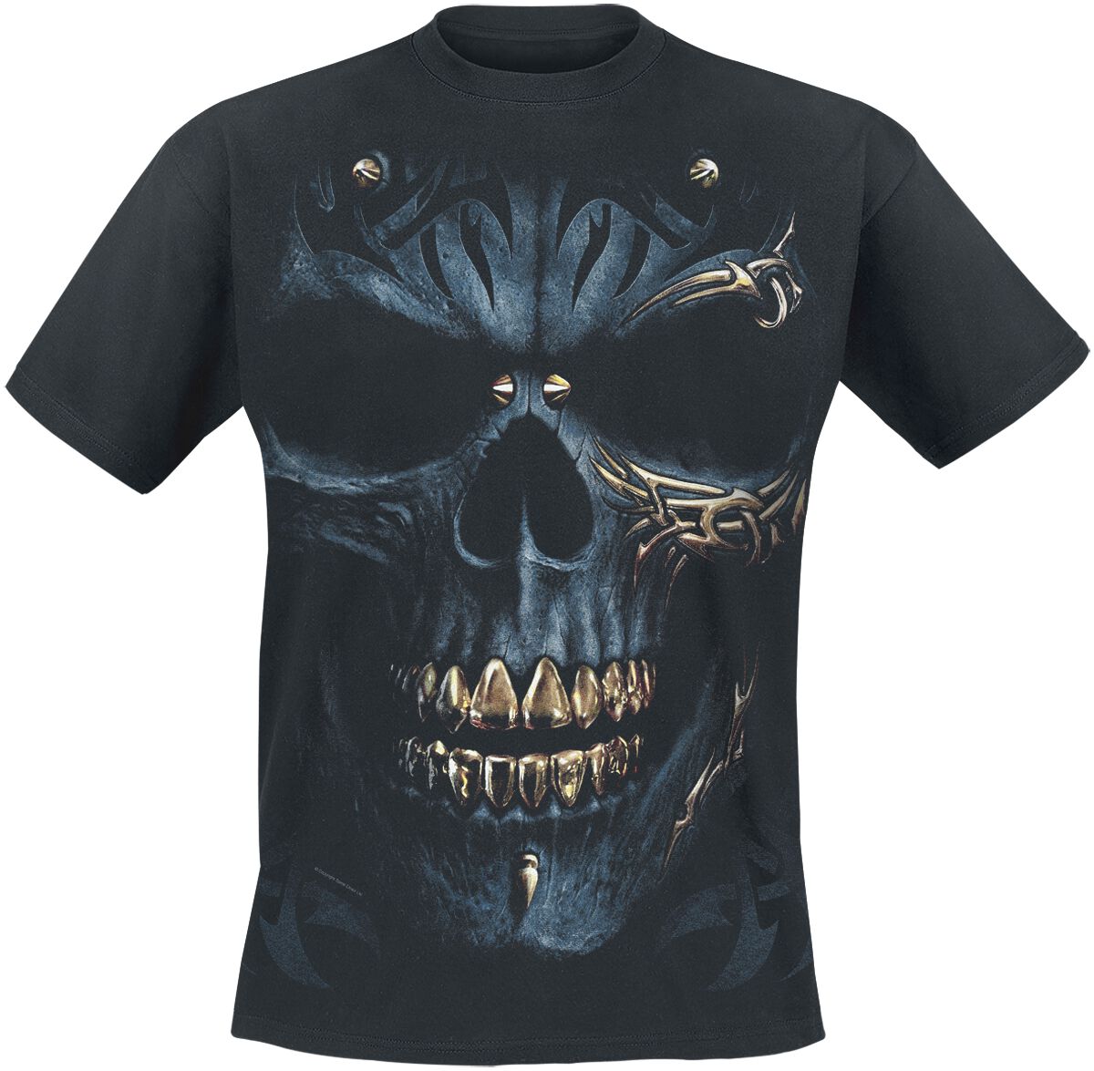 T-Shirt Manches courtes Gothic de Spiral - Black Gold - S à 4XL - pour Homme - noir - Spiral