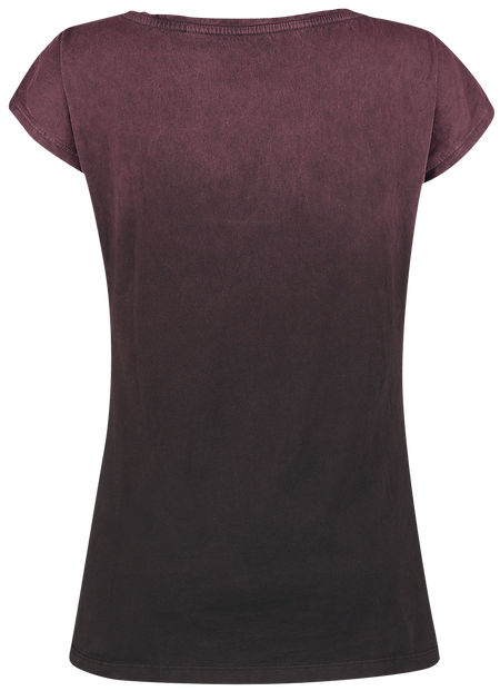 T-Shirt Manches courtes  de Outer Vision - Marylin - S à XXL - pour Femme - gris/lie de vin - Outer Vision - View 2