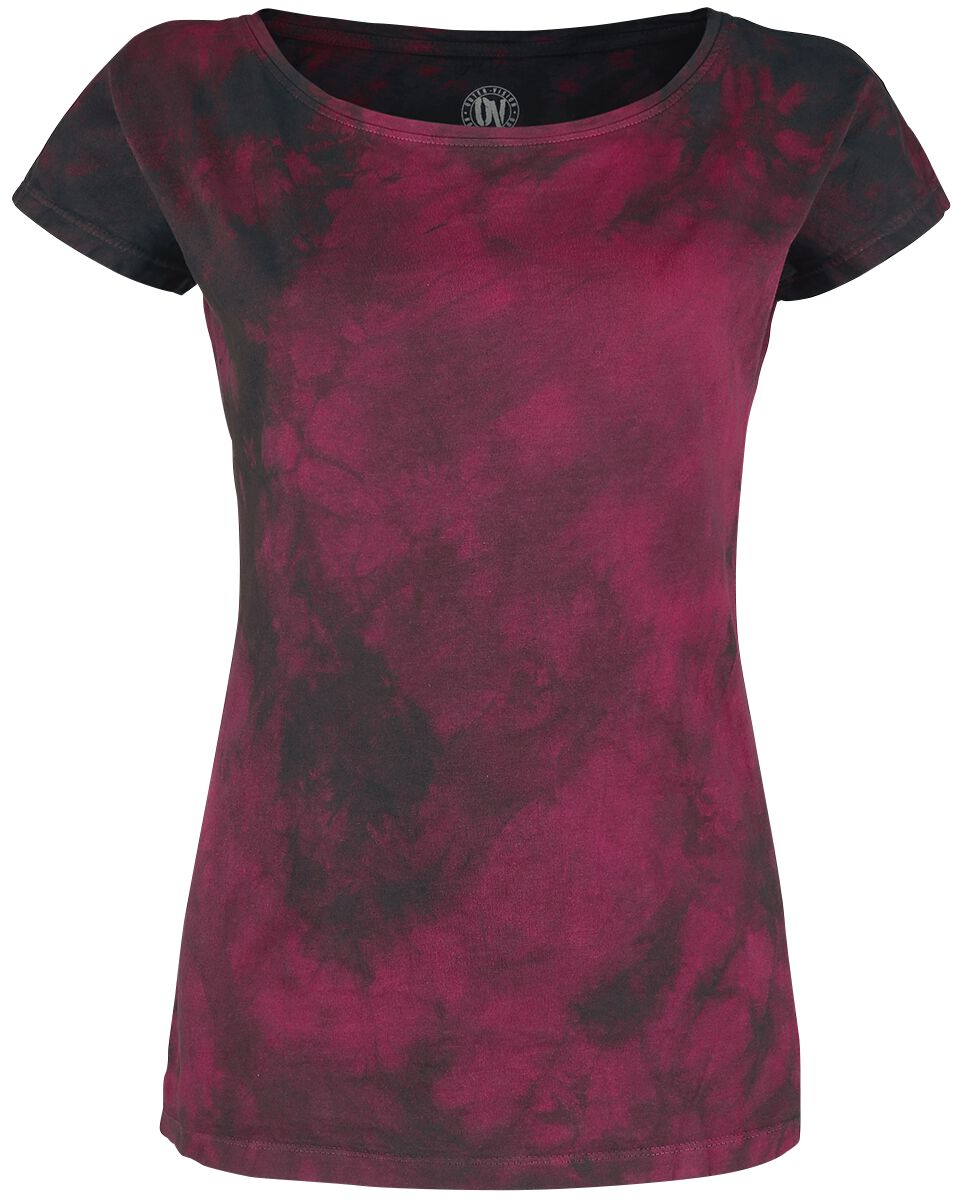 T-Shirt Manches courtes  de Outer Vision - Marylin - S à XXL - pour Femme - rouge/noir - Outer Vision