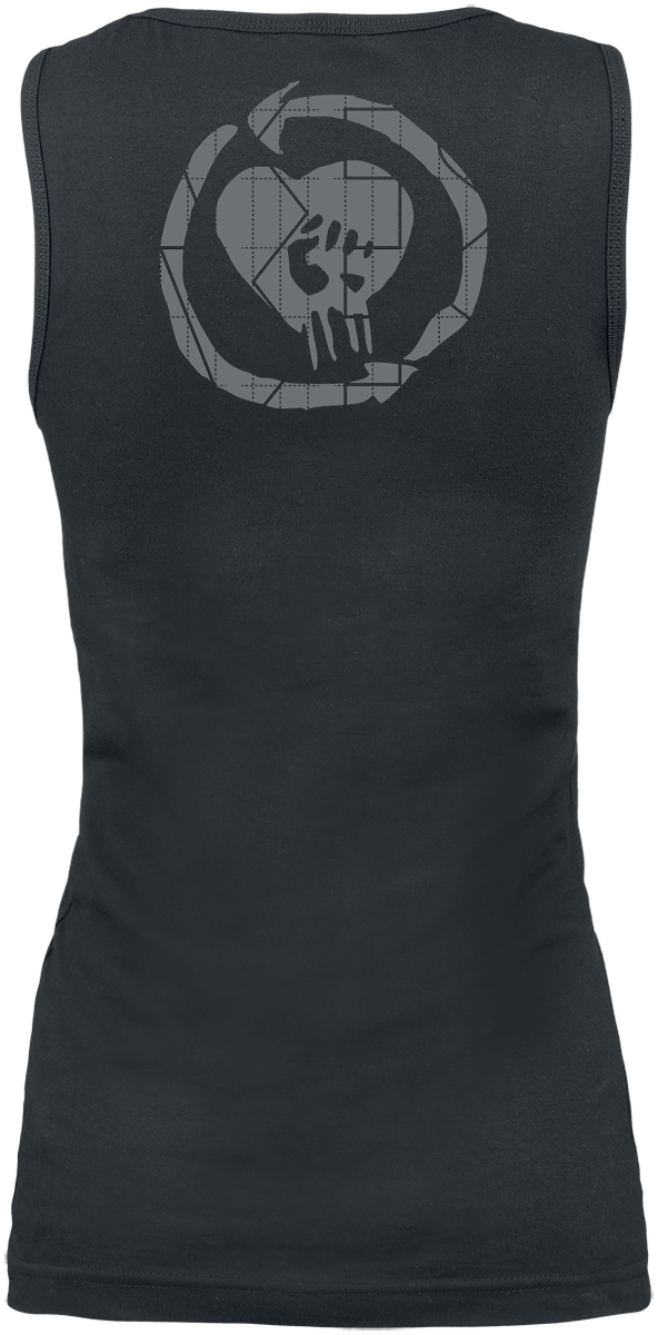 Top  de Rise Against - Stacked Ghost Notes Stencil - S à XL - pour Femme - noir - Rise Against - View 2