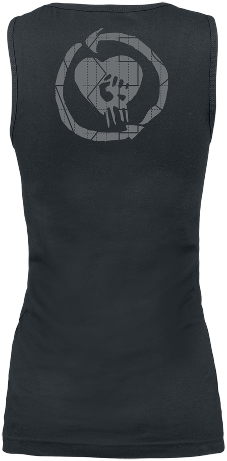 Top  de Rise Against - Stacked Ghost Notes Stencil - S à XL - pour Femme - noir - Rise Against - View 2