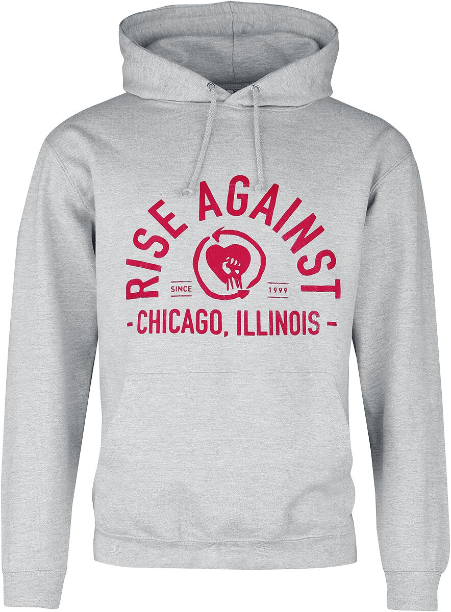 Sweat-shirt à capuche  de Rise Against - Classic Arch - S à XXL - pour Homme - gris chiné - Rise Against