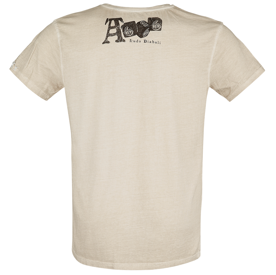 T-Shirt Manches courtes Rockabilly de Alchemy England - Devil's Saloon - M - pour Homme - beige - Alchemy England - View 2