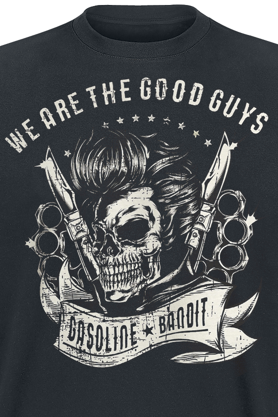 T-Shirt Manches courtes Rockabilly de Gasoline Bandit - We Are The Good Guys - S à XXL - pour Homme - noir - Gasoline Bandit - View 2