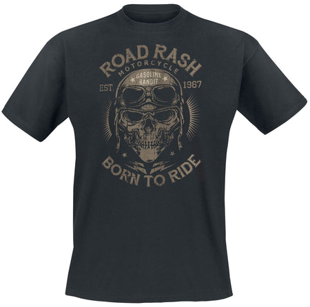 T-Shirt Manches courtes Rockabilly de Gasoline Bandit - Road Rash - M à XXL - pour Homme - noir - Gasoline Bandit