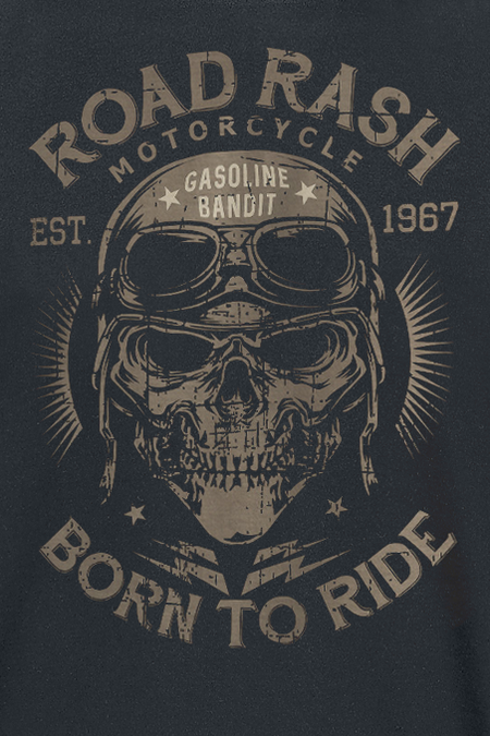 T-Shirt Manches courtes Rockabilly de Gasoline Bandit - Road Rash - M à XXL - pour Homme - noir - Gasoline Bandit - View 2