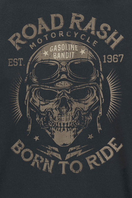T-Shirt Manches courtes Rockabilly de Gasoline Bandit - Road Rash - M à XXL - pour Homme - noir - Gasoline Bandit - View 2