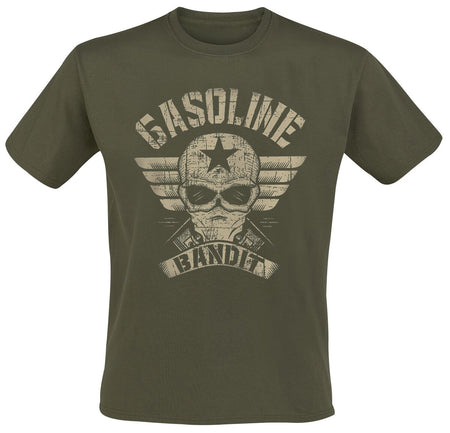 T-Shirt Manches courtes Rockabilly de Gasoline Bandit - Logo Classique - S à 3XL - pour Homme - olive - Gasoline Bandit