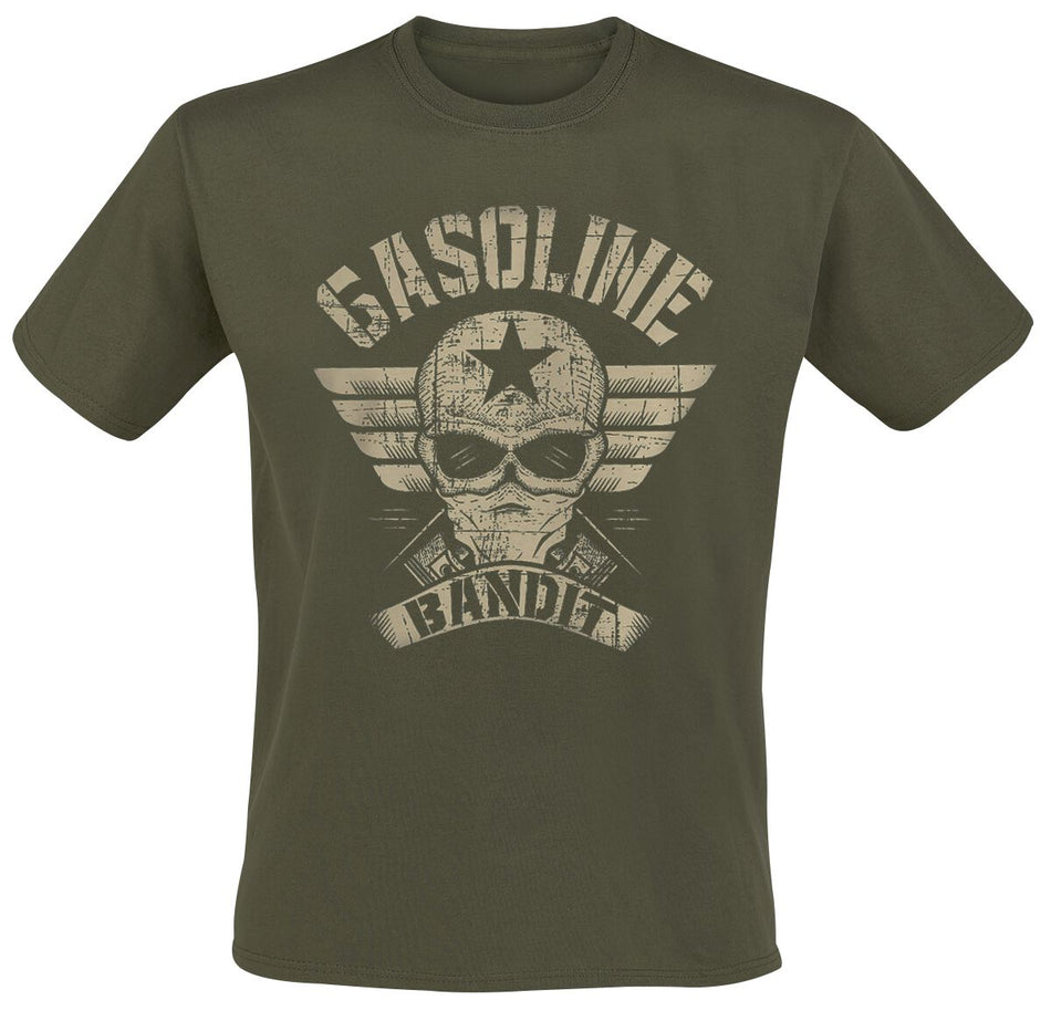 T-Shirt Manches courtes Rockabilly de Gasoline Bandit - Logo Classique - S à 3XL - pour Homme - olive - Gasoline Bandit