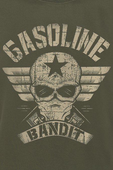 T-Shirt Manches courtes Rockabilly de Gasoline Bandit - Logo Classique - S à 3XL - pour Homme - olive - Gasoline Bandit - View 2