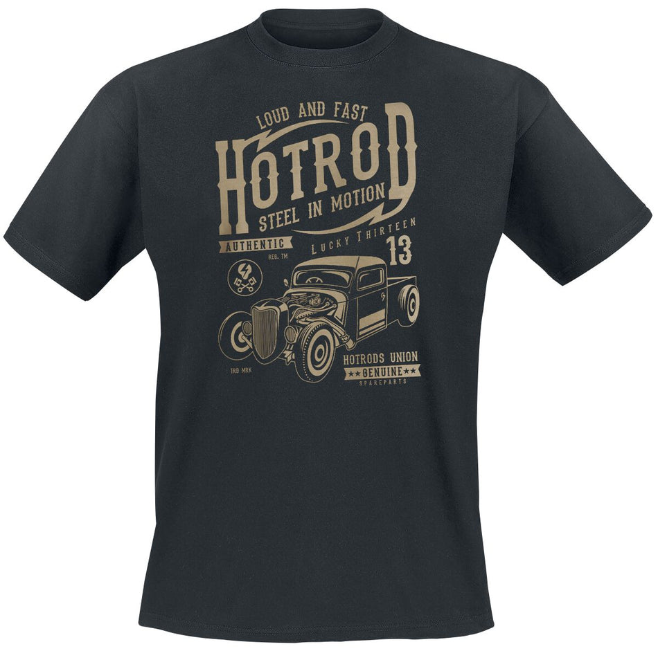 T-Shirt Manches courtes Rockabilly de Gasoline Bandit - Steel in Motion - S à XXL - pour Homme - noir - Gasoline Bandit