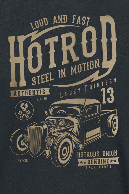 T-Shirt Manches courtes Rockabilly de Gasoline Bandit - Steel in Motion - S à XXL - pour Homme - noir - Gasoline Bandit - View 2