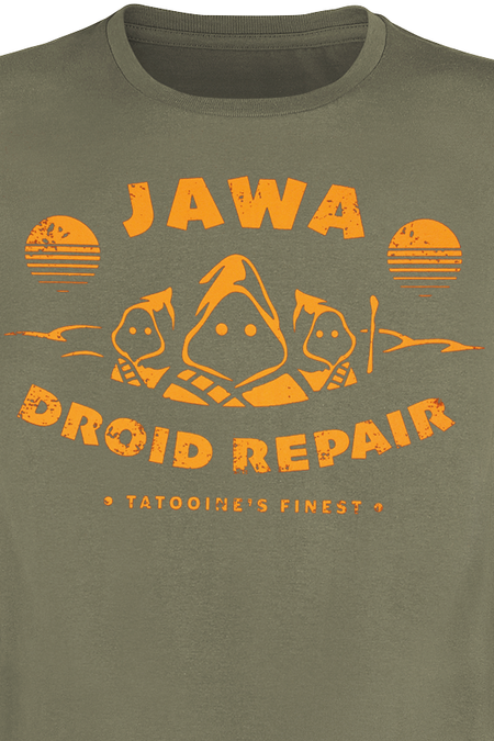 T-Shirt Manches courtes  de Star Wars - Jawa Droid Repair - S à XXL - pour Homme - kaki - Star Wars - View 2