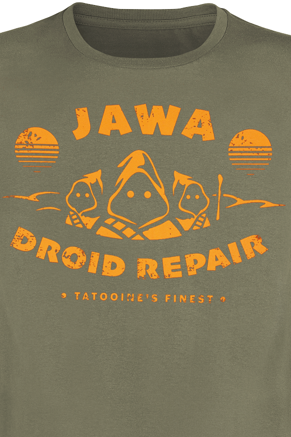 T-Shirt Manches courtes  de Star Wars - Jawa Droid Repair - S à XXL - pour Homme - kaki - Star Wars - View 2