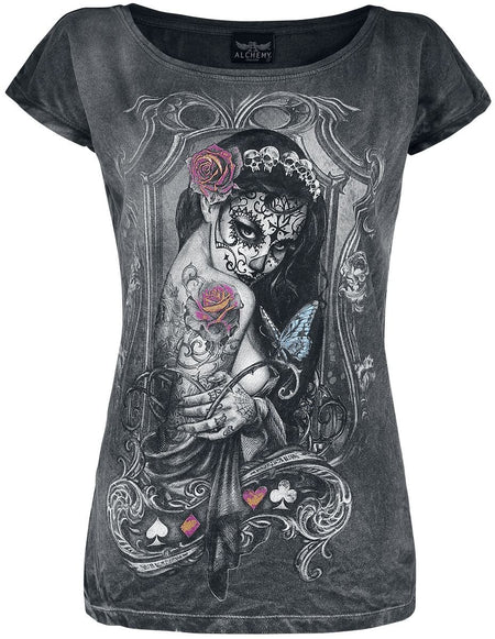 T-Shirt Manches courtes Gothic de Alchemy England - Widow's Weed - S à XXL - pour Femme - anthracite - Alchemy England