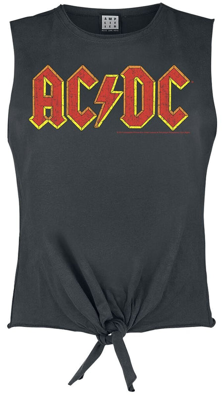 Top  de AC/DC - Amplified Collection - Logo - S à XL - pour Femme - anthracite - AC/DC