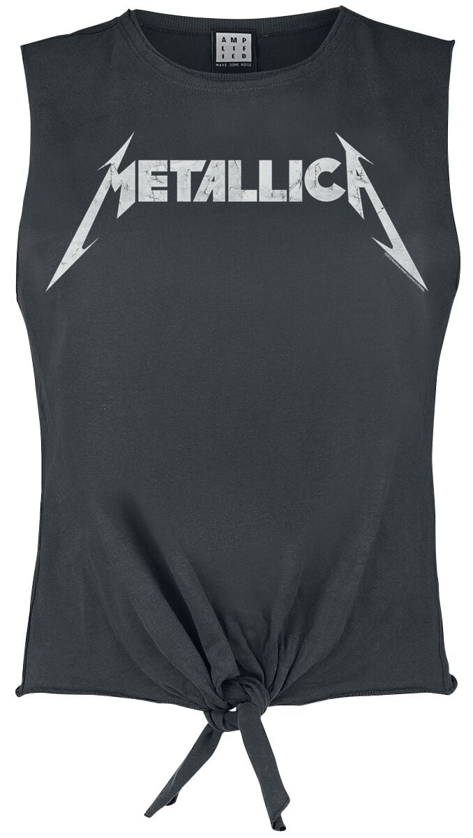 Top  de Metallica - Amplified Collection - White Logo - S à XL - pour Femme - anthracite - metallica