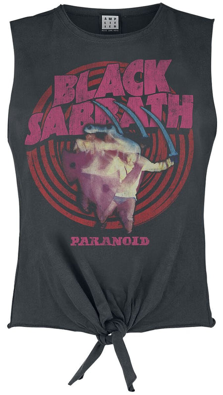Top  de Black Sabbath - Amplified Collection - Paranoid - S à XL - pour Femme - anthracite - Black Sabbath