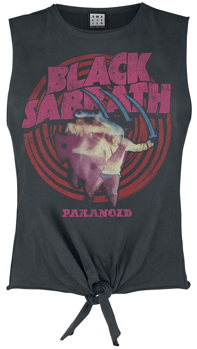 Top  de Black Sabbath - Amplified Collection - Paranoid - S à XL - pour Femme - anthracite - Black Sabbath